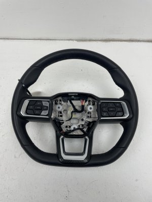 2024-2025 Ford Mustang Black Heated Sport Leather Steering Wheel without Paddle Shifters - Front (Used OEM)