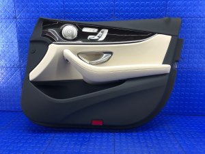 2017-2023 Mercedes-Benz E500 Beige Door Interior Trim Panel with Burmester Audio - Front, Right (Passenger) (Used OEM)