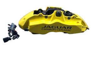 2015-2024 Jaguar F-Type Yellow Carbon Ceramic Disc Brake Caliper - Front, Left (Driver) (Used OEM)
