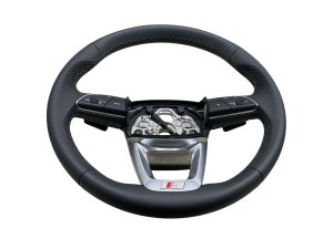 2020-2025 Audi S3 Black Steering Wheel with Lane Guidance and Paddle Shifters (Used OEM)