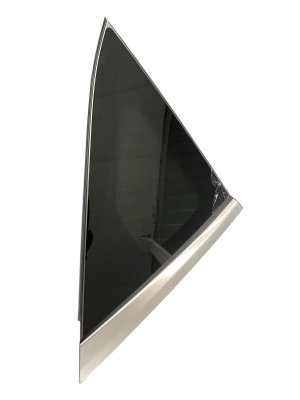 2024-2026 Hyundai Kona Chrome Privacy Tint Quarter Glass with Satin Chrome Moulding - Rear, Right (Passenger) (Used OEM)