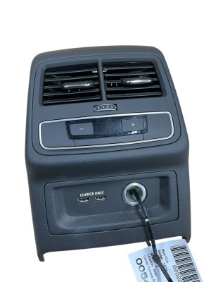 2022-2026 Volkswagen Taos Gray Center Console Trim Panel with AC Vents and Climate Controls - Rear (Used OEM)