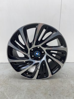 2014-2020 BMW i8 20x8.5 15-Spoke Machined Face Directional Alloy Wheel - Rear (Used OEM)