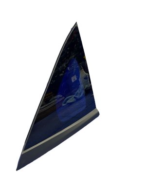 2024-2026 Hyundai Kona Black Quarter Glass with Privacy Tint and Black Trim - Rear, Right (Passenger) (Used OEM)