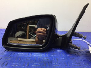 2011-2012 BMW 740i Black Sapphire Metallic Door/Side View Mirror - Left (Driver) (Used OEM)