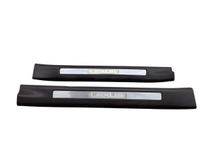 2016-2022 Lexus RX450h Brown Door Sill Plate Trim Cover Panel Set - Front (Used OEM)