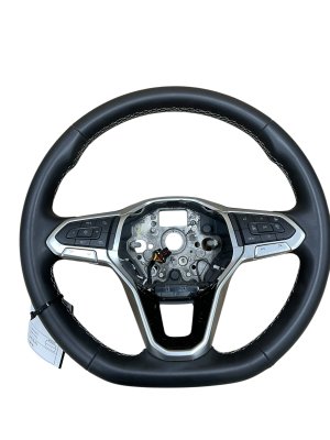 2022-2025 Volkswagen Taos Black Heated Leather Steering Wheel - Front (Used OEM)
