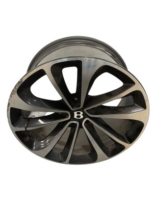 2016-2025 Bentley Bentayga Black 21x10 Machined Black Alloy Wheel (Used OEM)