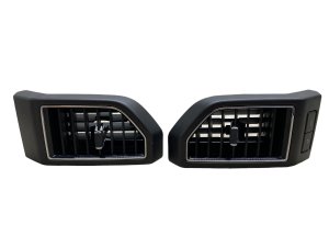 2018-2021 Lincoln Navigator Ebony (Black) Outer Dash Air Vent and Control Switch Set (Used OEM)