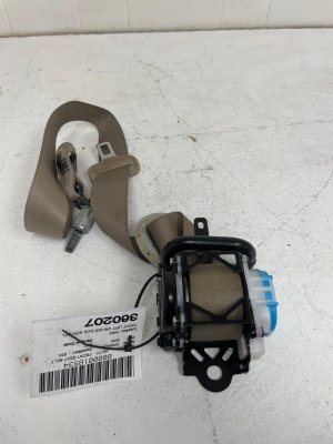2013 INFINITI QX56 Tan Seat Belt Assembly with Tensioner - Front (Used OEM)