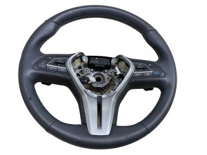 2022-2024 INFINITI QX50 Black Heated Leather Wrapped Steering Wheel with Paddle Shifters - Front (Used OEM)