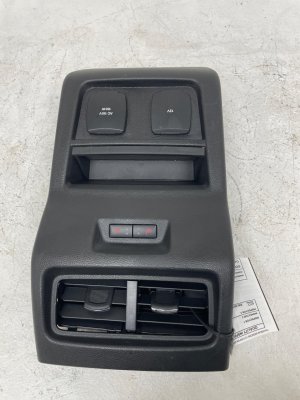 2019-2024 Ford Edge Black Center Console Trim Panel with Vents and Ports - Rear (Used OEM)