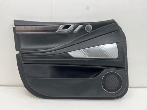 2021-2025 Genesis G80 Black Door Interior Trim Panel with Premium Audio - Front, Left (Driver) (Used OEM)