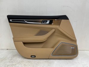2017-2023 Porsche Panamera Beige Door Interior Trim Panel - Front, Left (Driver) (Used OEM)