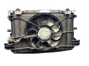  Tesla Model 3 Radiator and A/C Condenser Cooling Fan Assembly with Active Shutter - Front (Used OEM)