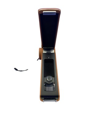 2004-2011 Bentley Continental Brown Center Console Armrest Lid Assembly - Front (Used OEM)
