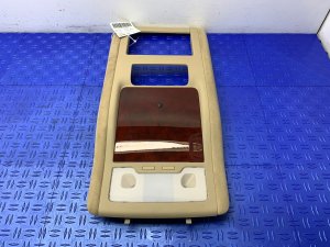 2008-2009 Lexus LS600h Beige Overhead Roof Console with DVD Screen Trim and Reading Lights - Rear (Used OEM)
