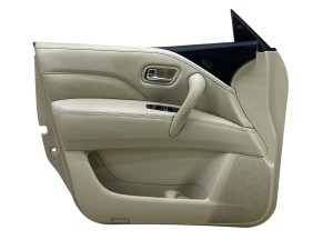 2018-2021 INFINITI QX80 Charcoal (Black) Door Interior Trim Panel with Tech Package and Memory - Front, Left (Driver) (Used OEM)