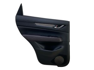 2017-2026 Mazda CX-5 Brown Door Interior Trim Panel with Wood Grain Molding - Rear, Left (Driver) (Used OEM)
