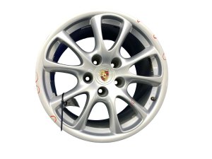 2002-2005 Porsche 911 Silver 18x11 5-Spoke Silver Alloy Wheel (Used OEM)