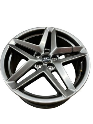2025 Ford Mustang Gray 19x8.5 5-Split Spoke Gray Alloy Wheel (Used OEM)