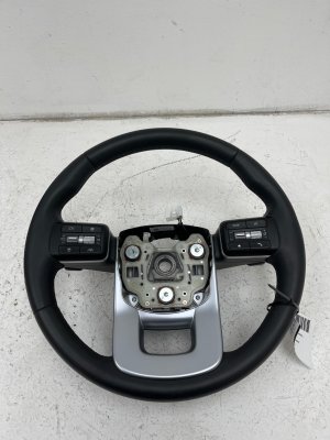 2024-2025 Hyundai Santa Fe Black Leather Steering Wheel Assembly with Controls (Used OEM)