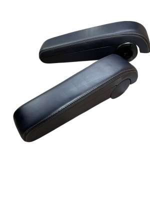 2011-2018 Bentley Continental Black Center Console Storage Lid Folding Armrest Set (Used OEM)