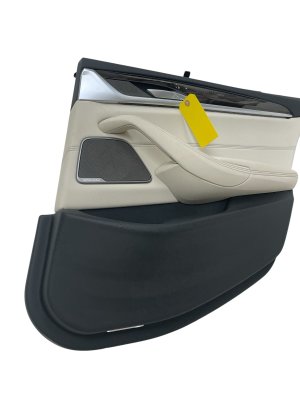2021-2023 BMW M5 Beige Door Interior Trim Panel with Sunshade - Rear, Right (Passenger) (Used OEM)