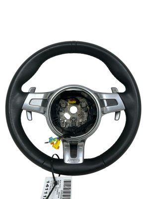 2013-2016 Porsche Boxster Leather Steering Wheel with Paddle Shifters - Front (Used OEM)