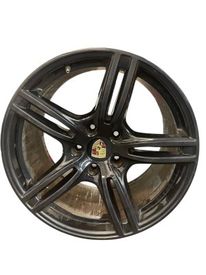 2017-2023 Porsche Panamera Black 20x11.5 5-Slotted Spoke Alloy Wheel - Rear (Used OEM)