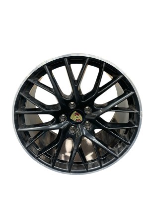 2017-2023 Porsche Panamera Black 21x11.5 10 Y-Spoke Gloss Black Alloy Wheel - Rear (Used OEM)