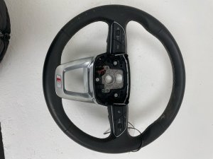 2020-2025 Audi S5 Black Steering Wheel with Paddle Shifters and Controls - Front (Used OEM)
