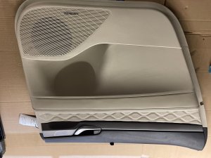 2020-2022 Hyundai Palisade Beige Door Interior Trim Panel with Sunshade - Rear, Left (Driver) (Used OEM)