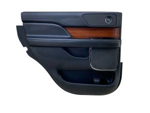 2018-2024 Lincoln Navigator Ebony (Black) Door Interior Trim Panel with 14-Speaker Audio - Rear, Left (Driver) (Used OEM)