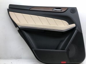 2013-2016 Mercedes-Benz GL550 Beige Illuminated Door Interior Trim Panel - Rear, Left (Driver) (Used OEM)