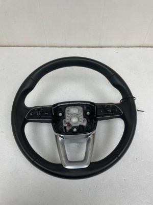 2020 Audi Q7 Black Leather Steering Wheel with Controls (Used OEM)