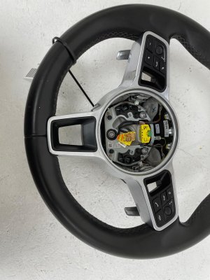 2019-2024 Porsche Cayenne Black Leather Steering Wheel (Used OEM)