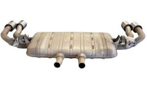 2015-2018 Porsche Cayenne Exhaust Muffler with Dual Tips - Rear (Used OEM)