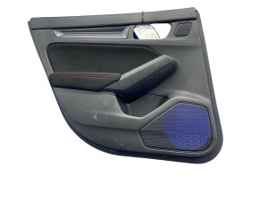 2023-2026 Honda Civic Black Door Interior Trim Panel with Alcantara and Red Stitching - Rear, Left (Driver) (Used OEM)