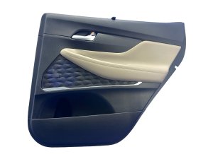 2021-2023 Hyundai Santa Fe Black Door Interior Trim Panel with Sunshade and Power Child Lock - Rear, Right (Passenger) (Used OEM)