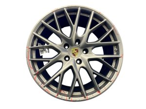 2017-2023 Porsche Panamera 21x11.5 10 Y-Spoke Platinum Painted Rear Alloy Wheel (Used OEM)