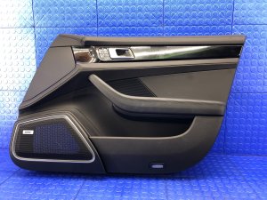 2017-2023 Porsche Panamera Black Door Interior Trim Panel - Front, Right (Passenger) (Used OEM)