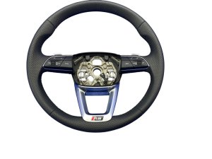 2022-2024 Audi RS3 Black Leather Sport Steering Wheel - Front (Used OEM)