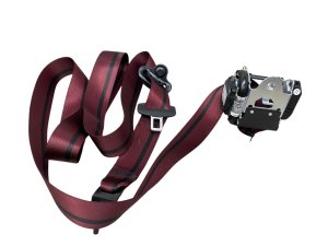 2024-2025 Ford Mustang Red w/ Black Seat Belt Assembly - Rear, Right (Passenger) (Used OEM)
