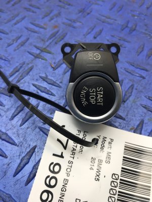 2015-2019 BMW X6 Start Stop Engine Button Switch (Used OEM)