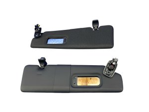 2020-2025 BMW M8 Black Convertible Sun Visor Set with Illuminated Vanity Mirror - Right (Passenger) (Used OEM)