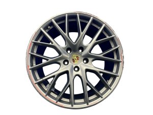 2017-2023 Porsche Panamera 21x11.5 10 Y-Spoke Platinum Painted Rear Alloy Wheel (Used OEM)