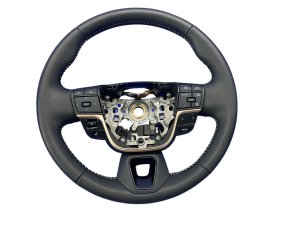2023-2024 Toyota Crown Black Leather Steering Wheel with Gray Stitching - Front (Used OEM)
