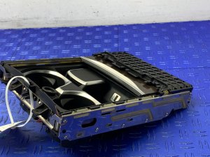 2017-2019 BMW 760i Center Console Cup Holder Sliding Storage Compartment with Wood Grain Trim (Used OEM)