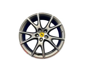 2008-2014 Ferrari California Silver 20x8 5-Y-Spoke Silver Alloy Wheel (Used OEM)